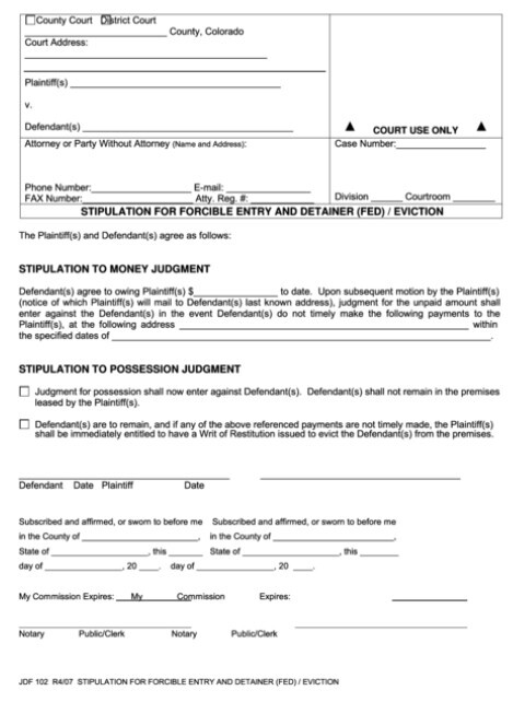 Stipulation Example